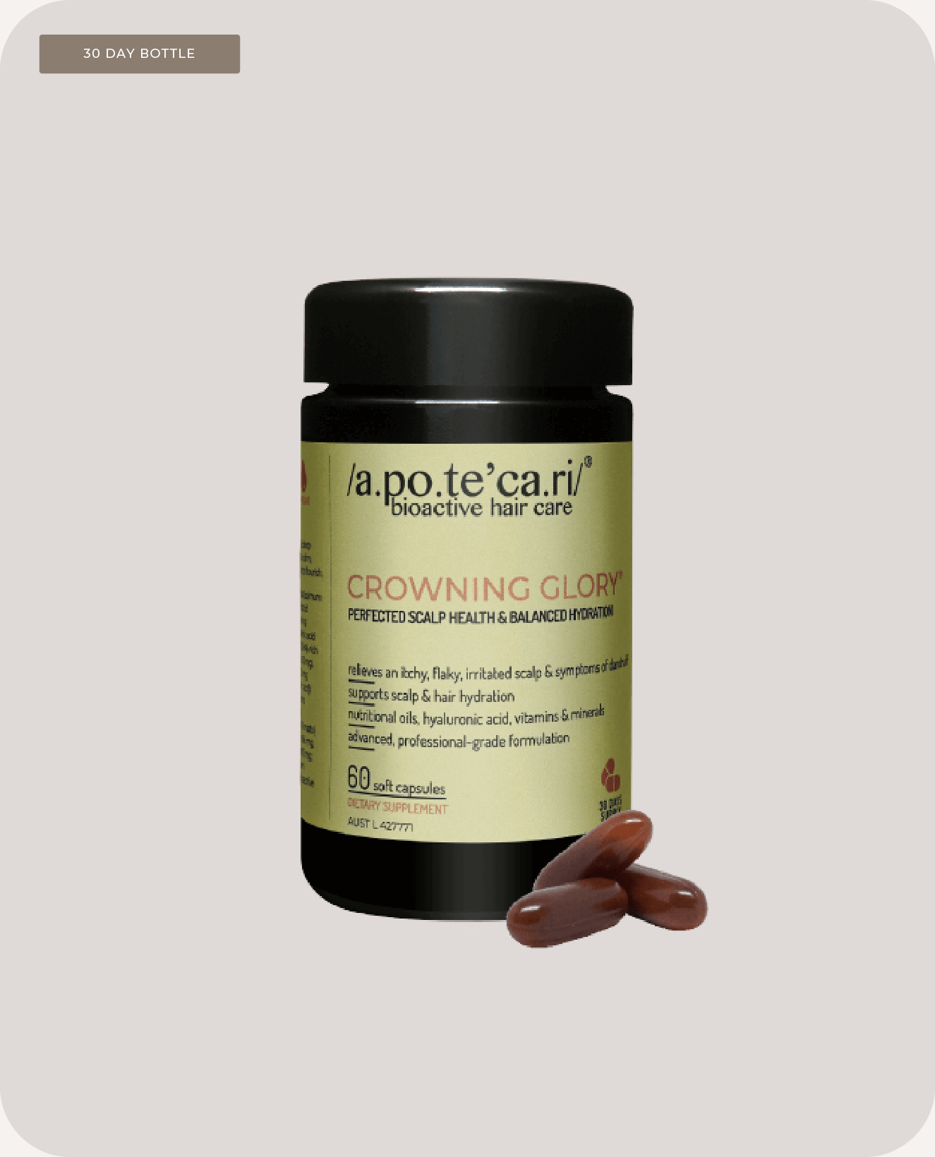 Apotecari, Crowning Glory, Capsule, bottle