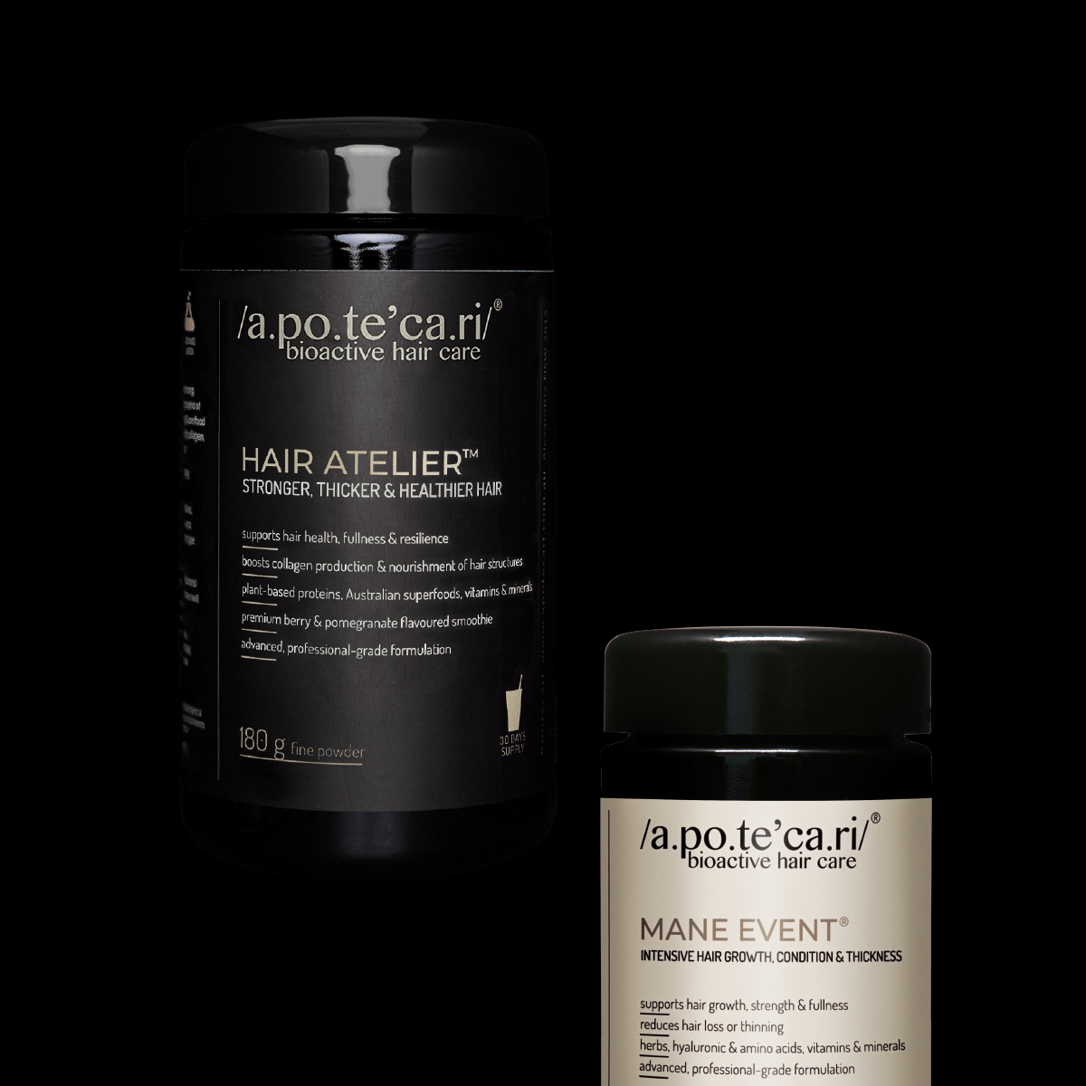 Apotecari, Mane Event, healthy hair, edible hair care, healthy, vegan, strong hair, longer hair, Crowning Glory, oily, dry, scalp