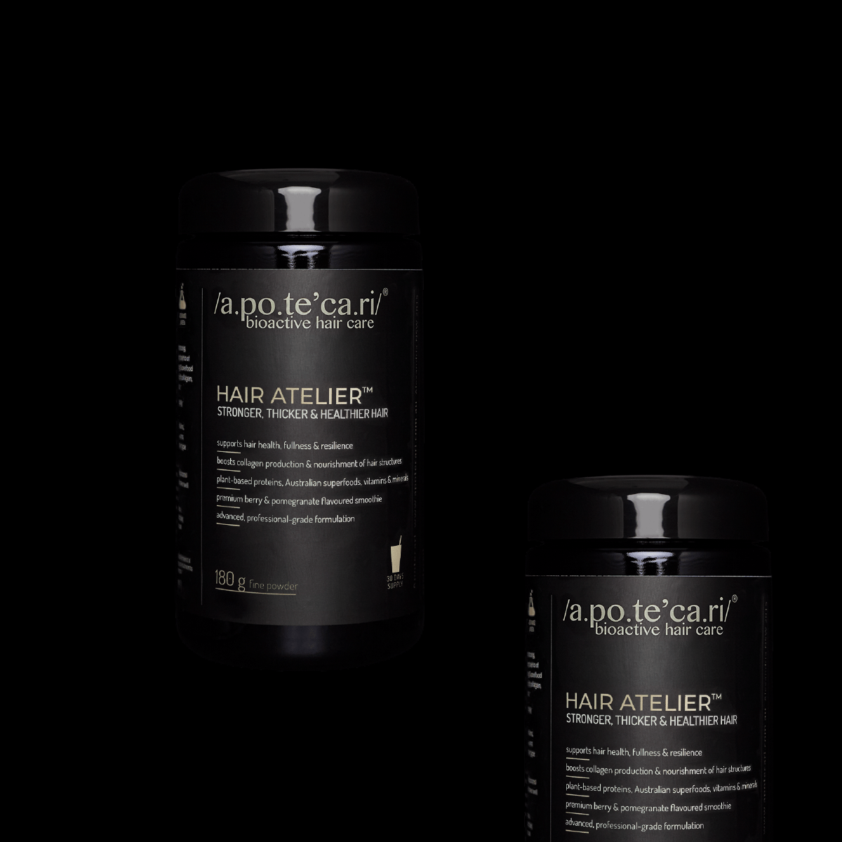 Apotecari, Hair Atelier, healthier hair, edible hair care, pomegranate, pink drink, healthy, vegan, strong hair
